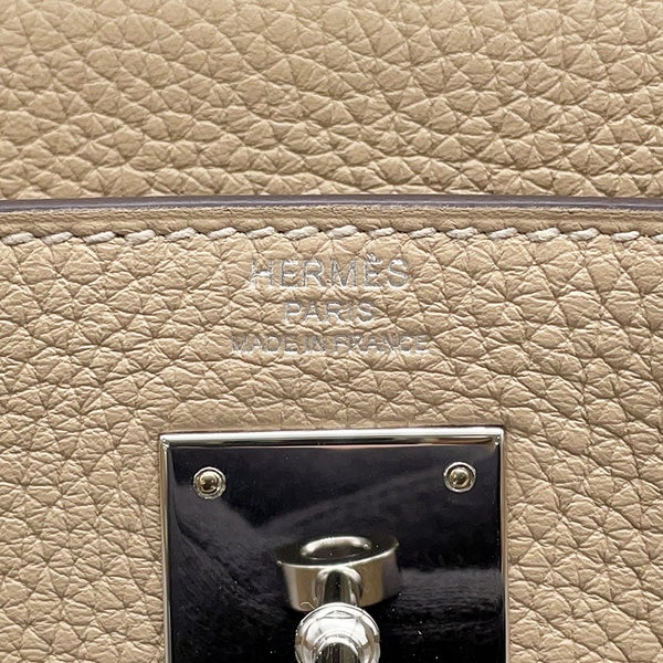 エルメス ハンドバッグ ケリー28 内縫い トレンチ/シルバー金具 トリヨンクレマンス Z刻印 2wayショルダー