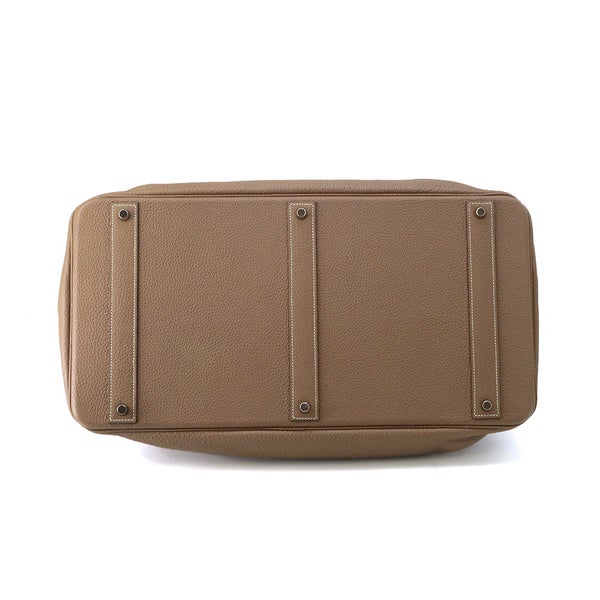 エルメス ハンドバッグ バーキン50 エトゥープ/シルバー金具 トリヨンクレマンス □I刻印 HERMES バッグ