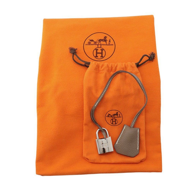 エルメス ハンドバッグ バーキン50 エトゥープ/シルバー金具 トリヨンクレマンス □I刻印 HERMES バッグ