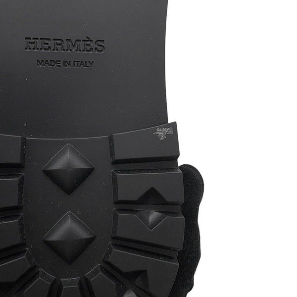 エルメス ショートブーツ ジェフ レザー メンズサイズ41 HERMES 靴 黒