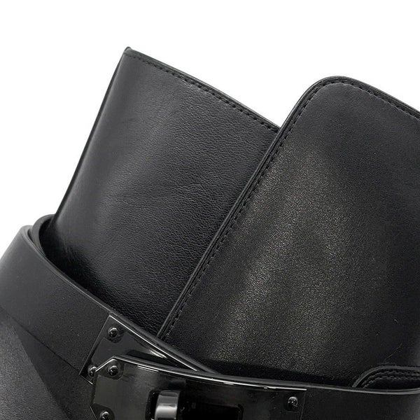 エルメス ショートブーツ ジェフ レザー メンズサイズ41 HERMES 靴 黒