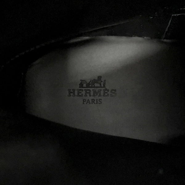 エルメス ショートブーツ ジェフ レザー メンズサイズ41 HERMES 靴 黒