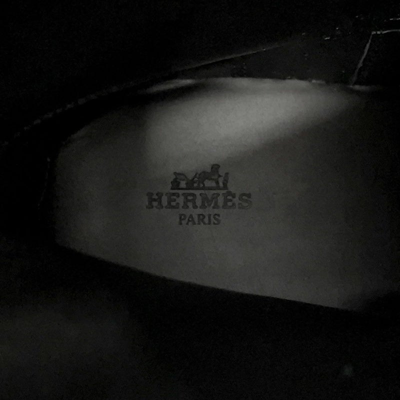 エルメス ショートブーツ ジェフ レザー メンズサイズ41 HERMES 靴 黒