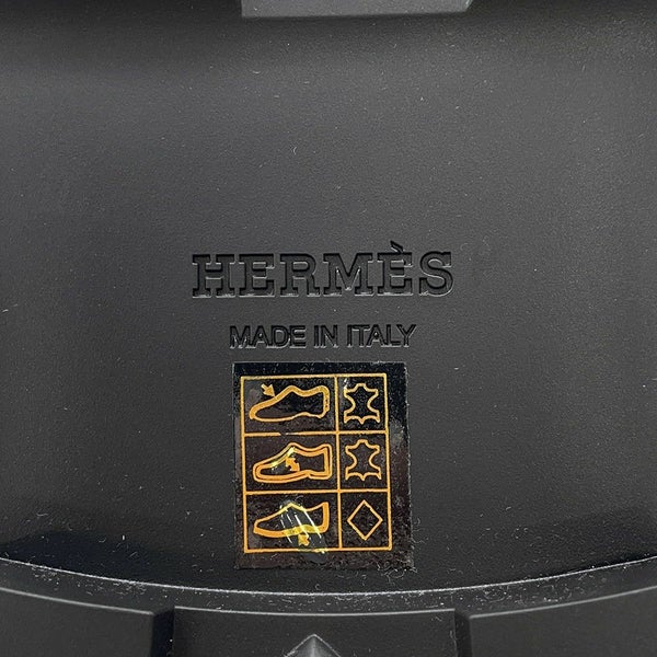 エルメス ショートブーツ ジェフ レザー メンズサイズ41 HERMES 靴 黒