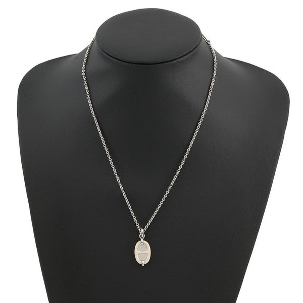 エルメス ネックレス ペンダント ミニ・マイヨン PM クレーム/シルバー金具 HERMES アクセサリー
