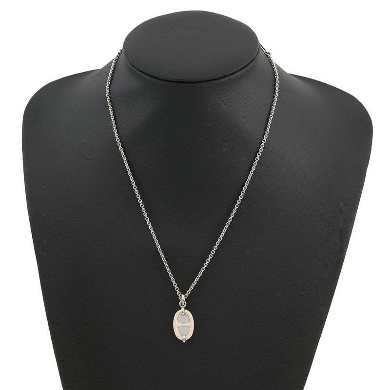 エルメス ネックレス ペンダント ミニ・マイヨン PM クレーム/シルバー金具 HERMES アクセサリー
