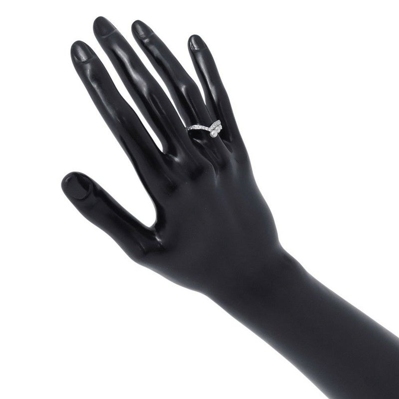 ショーメ リング ジョゼフィーヌ エグレット ダイヤ 24P 計0.40ct/養殖アコヤパール 3P 計1.05ct K18WG サイズ50 083290