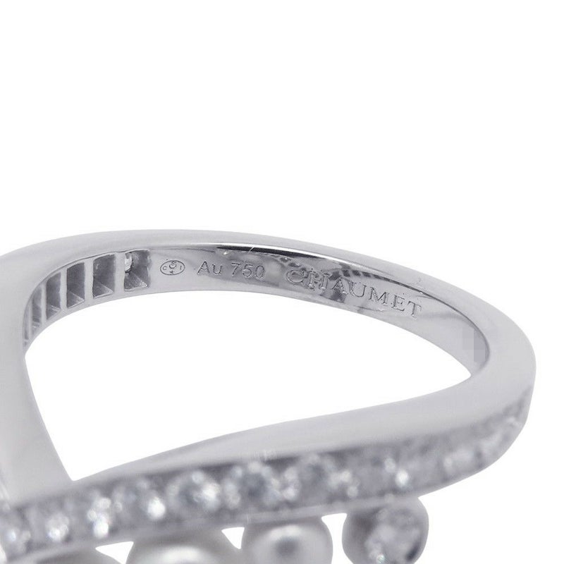 ショーメ リング ジョゼフィーヌ エグレット ダイヤ 24P 計0.40ct/養殖アコヤパール 3P 計1.05ct K18WG サイズ50 083290