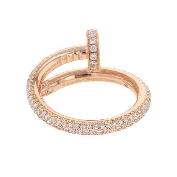 カルティエ リング ジュスト アン クル クラシックモデル パヴェダイヤモンド 241P 計0.85ct K18PG サイズ50 N4748600 指輪