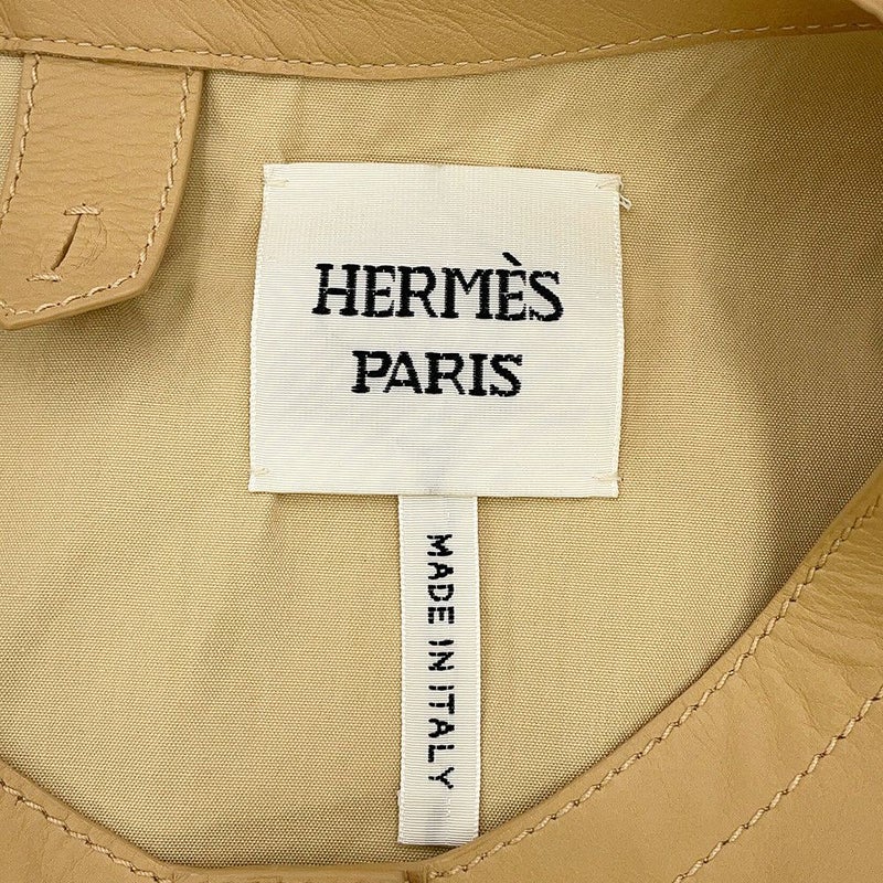 エルメス ジレ カーフレザー レディースサイズ36 HERMES
