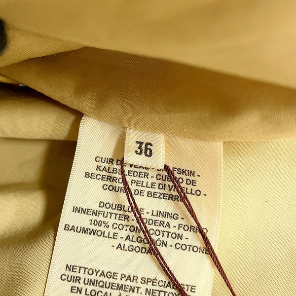 エルメス ジレ カーフレザー レディースサイズ36 HERMES