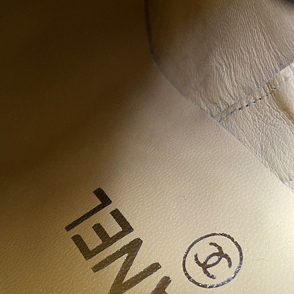 シャネル ショートブーツ ココマーク パテント レザー レディースサイズ37 1/2C G34203 CHANEL 靴 黒