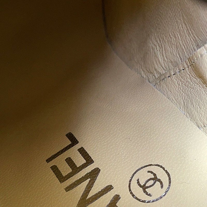 シャネル ショートブーツ ココマーク パテント レザー レディースサイズ37 1/2C G34203 CHANEL 靴 黒