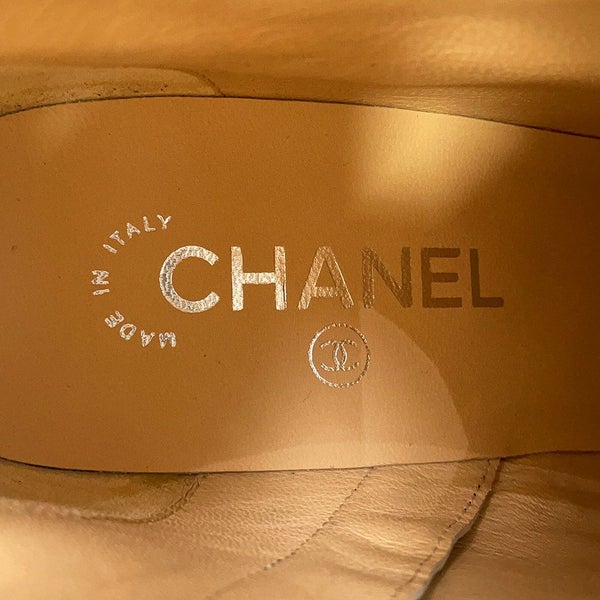シャネル ショートブーツ ココマーク パテント レザー レディースサイズ37 1/2C G34203 CHANEL 靴 黒