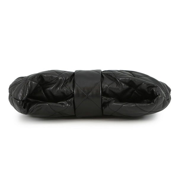 シャネル ハンドバッグ マトラッセ ココマーク リボン ボウ バッグ ラムスキン AS5851 CHANEL 黒 2way