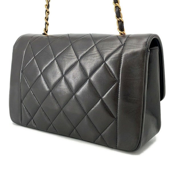 シャネル チェーンショルダーバッグ マトラッセ ココマーク ダイアナ ラムスキン A01164 CHANEL 黒