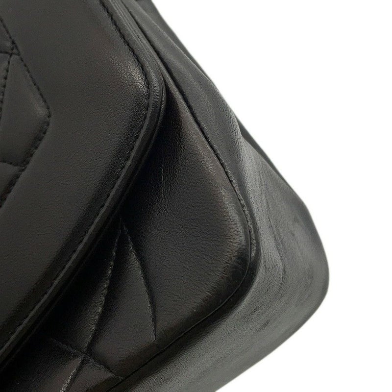 シャネル チェーンショルダーバッグ マトラッセ ココマーク ダイアナ ラムスキン A01164 CHANEL 黒