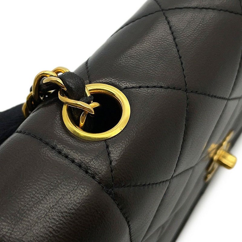 シャネル チェーンショルダーバッグ マトラッセ ココマーク ダイアナ ラムスキン A01164 CHANEL 黒
