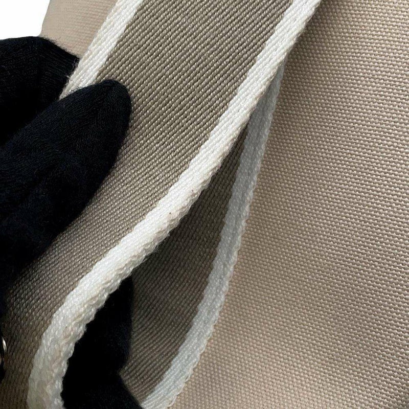 エルメス ポーチ ブリッド・ア・ブラックGM ベージュ/シルバー金具 キャンバス HERMES バッグ 小物入れ