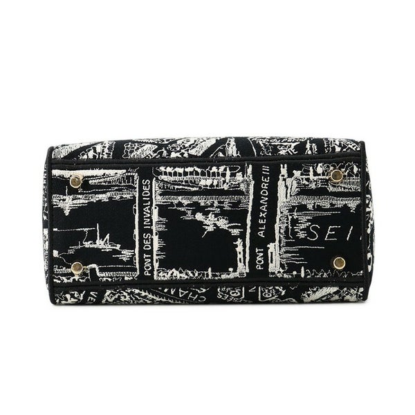 クリスチャン・ディオール ハンドバッグ レディディーライト Plan de Paris ミディアム M0565OOMP_M993 2way 黒