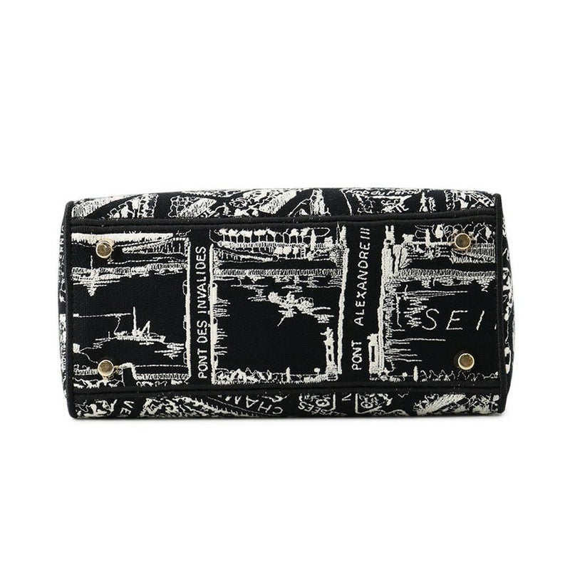 クリスチャン・ディオール ハンドバッグ レディディーライト Plan de Paris ミディアム M0565OOMP_M993 2way 黒