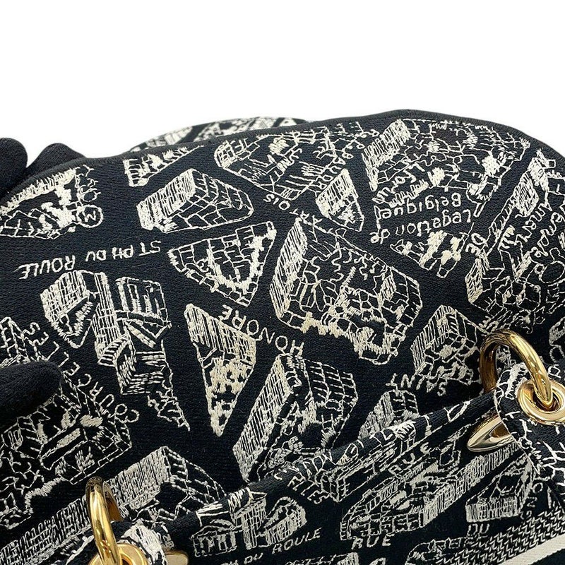 クリスチャン・ディオール ハンドバッグ レディディーライト Plan de Paris ミディアム M0565OOMP_M993 2way 黒