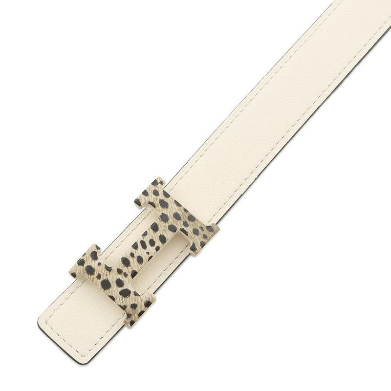 エルメス べルト コンスタンス Hベルト エマイユ フェリン リバーシブル ホワイト/ブラック/アイボリー金具 Z刻印 サイズ85 白 黒