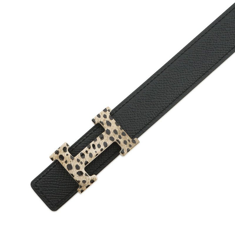 エルメス べルト コンスタンス Hベルト エマイユ フェリン リバーシブル ホワイト/ブラック/アイボリー金具 Z刻印 サイズ85 白 黒