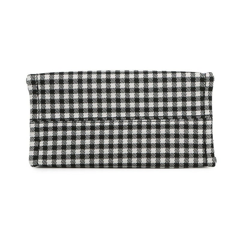 セリーヌ ハンドバッグ スモール カバ タイス チェック キャンバス 199162 CELINE 2way 黒 白