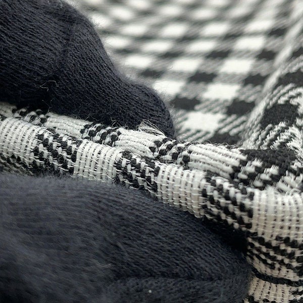 セリーヌ ハンドバッグ スモール カバ タイス チェック キャンバス 199162 CELINE 2way 黒 白