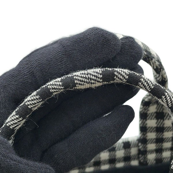 セリーヌ ハンドバッグ スモール カバ タイス チェック キャンバス 199162 CELINE 2way 黒 白