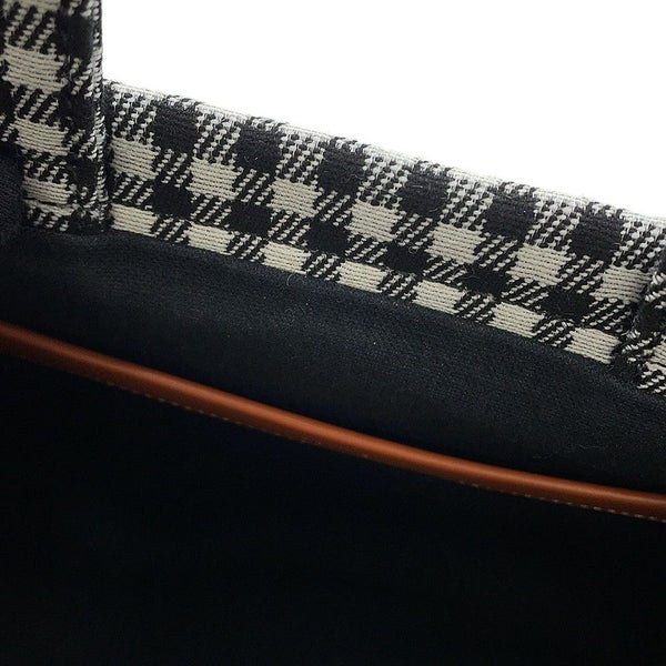 セリーヌ ハンドバッグ スモール カバ タイス チェック キャンバス 199162 CELINE 2way 黒 白