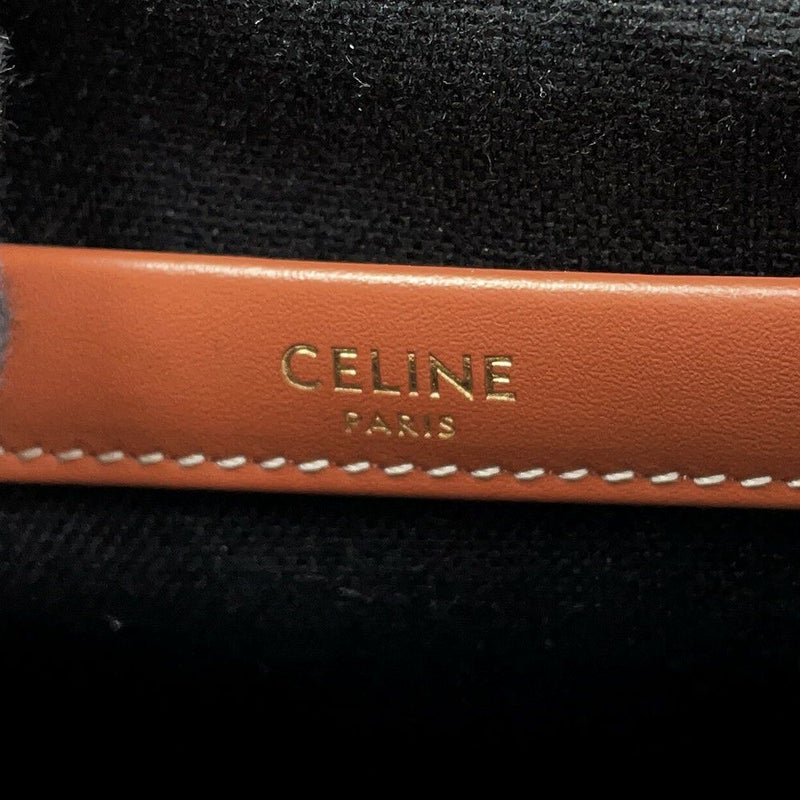 セリーヌ ハンドバッグ スモール カバ タイス チェック キャンバス 199162 CELINE 2way 黒 白