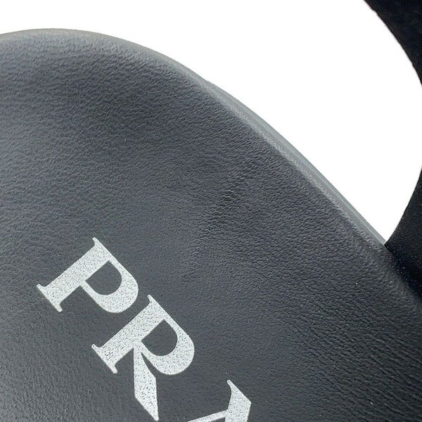 プラダ サンダル モノリス ラバー レディースサイズ38 1X382N PRADA 靴 黒