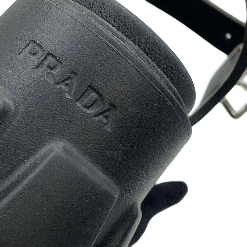 プラダ サンダル モノリス ラバー レディースサイズ38 1X382N PRADA 靴 黒