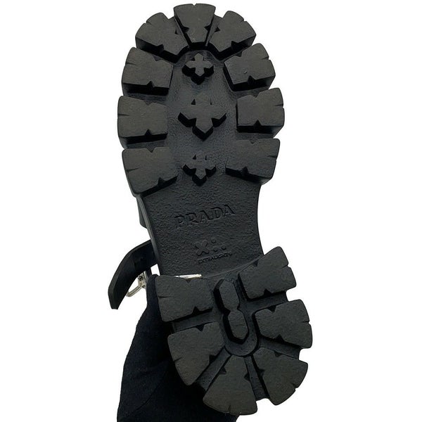 プラダ サンダル モノリス ラバー レディースサイズ38 1X382N PRADA 靴 黒
