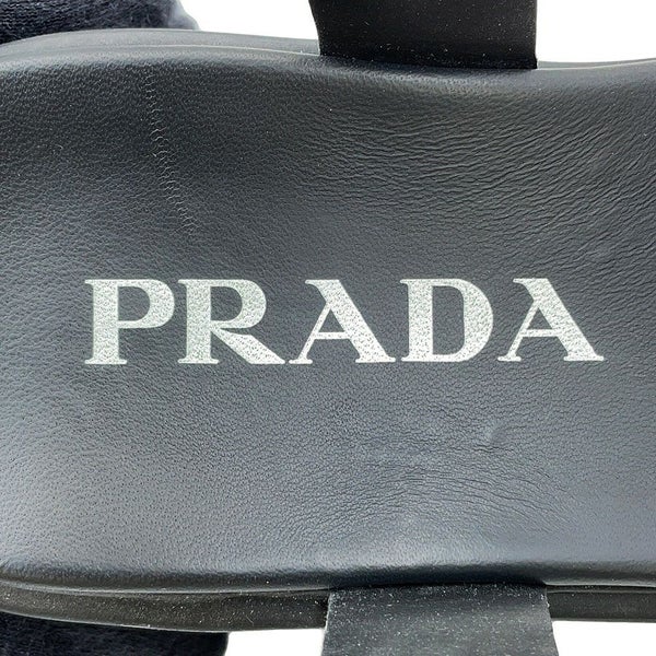 プラダ サンダル モノリス ラバー レディースサイズ38 1X382N PRADA 靴 黒