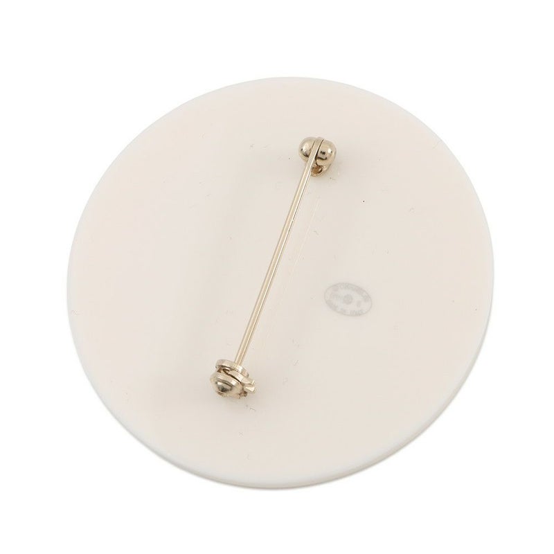 シャネル ブローチ ココマーク マドモアゼル プラスチック フェイクパール G18B CHANEL アクセサリー 白 黒