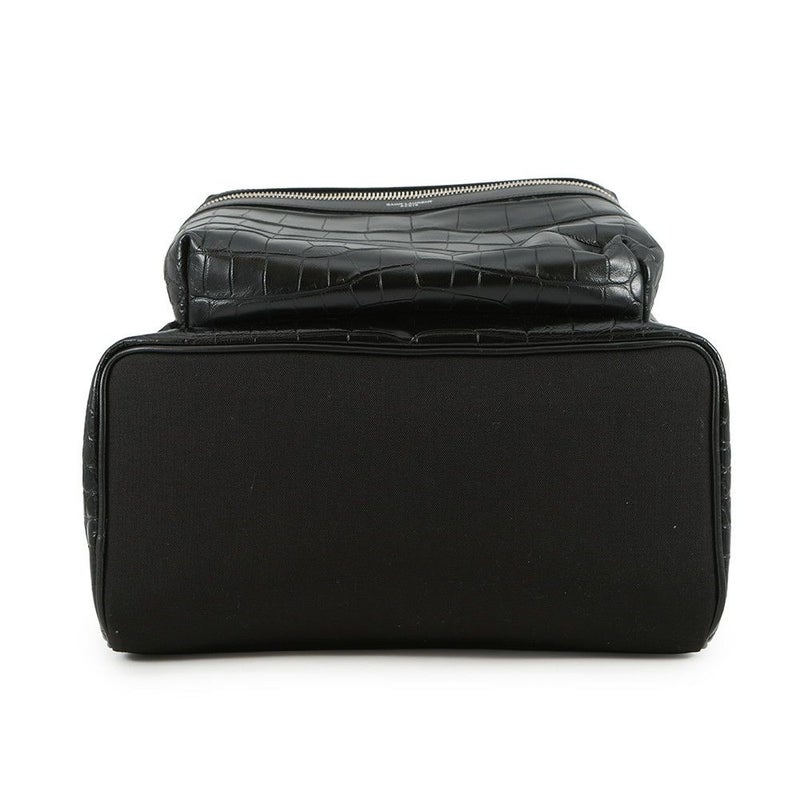 サンローランパリ バックパック シティ CITY クロコ型押しレザー 534967 SAINT LAURENT PARIS リュックサック 黒