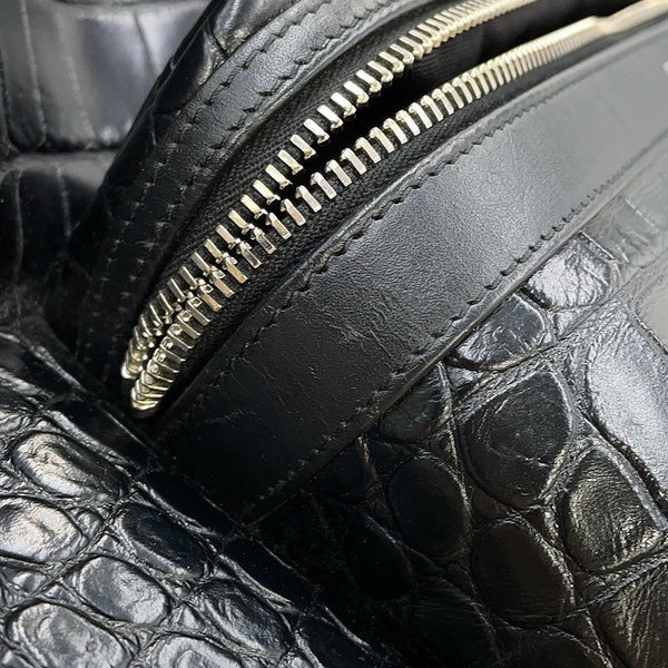 サンローランパリ バックパック シティ CITY クロコ型押しレザー 534967 SAINT LAURENT PARIS リュックサック 黒