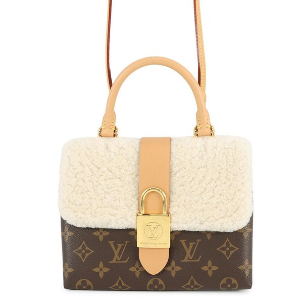 ルイヴィトン ハンドバッグ モノグラム/ムートン ロッキーBB M46318 LOUIS VUITTON 2way