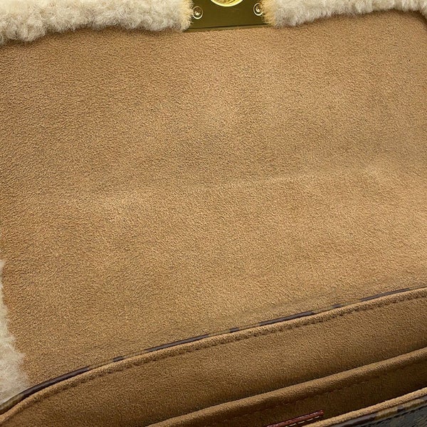 ルイヴィトン ハンドバッグ モノグラム/ムートン ロッキーBB M46318 LOUIS VUITTON 2way