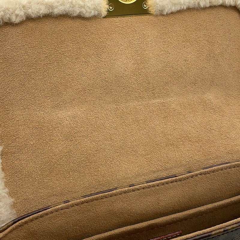 ルイヴィトン ハンドバッグ モノグラム/ムートン ロッキーBB M46318 LOUIS VUITTON 2way