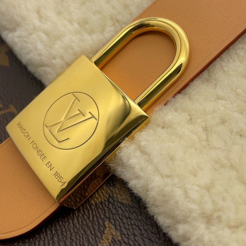 ルイヴィトン ハンドバッグ モノグラム/ムートン ロッキーBB M46318 LOUIS VUITTON 2way