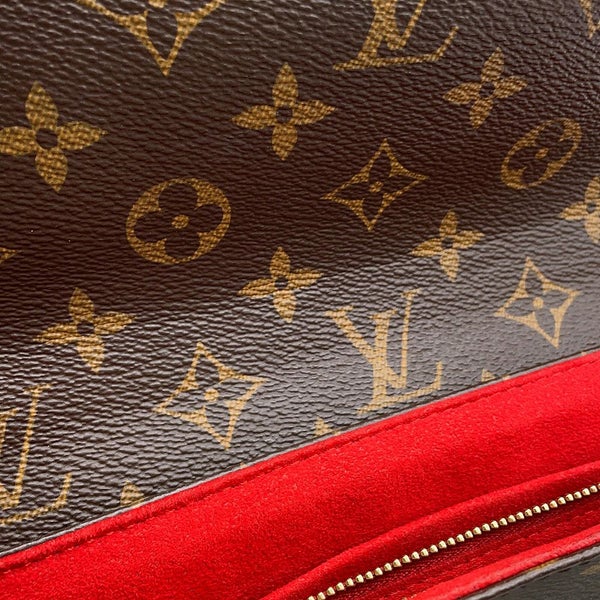 ルイヴィトン ショルダーバッグ モノグラム サン・プラシード M43713 LOUIS VUITTON レッド
