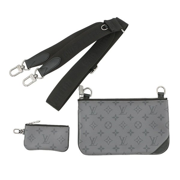 ルイヴィトン ショルダーバッグ モノグラム・エクリプス リバース トリオ・メッセンジャー M69443 ブラック 黒