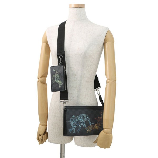 ルイヴィトン ショルダーバッグ ダミエ・グラフィット ガストン・ウェラブルウォレット N64608 LOUIS VUITTON 黒 ブラック