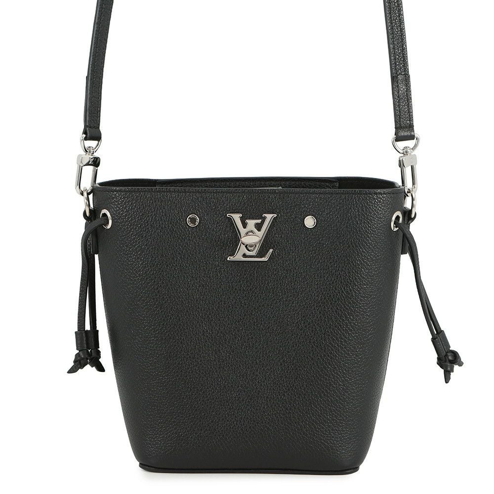 ルイヴィトン ショルダーバッグ カーフレザー ナノ ロックミー バケット M68709 LOUIS VUITTON ヴィトン バッグ 黒 ブラック ルイヴィトン ショルダーバッグ カーフレザー ナノ ロックミー