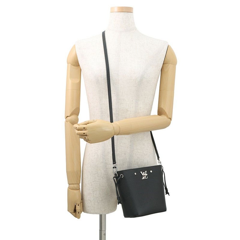 ルイヴィトン ショルダーバッグ カーフレザー ナノ ロックミー バケット M68709 LOUIS VUITTON ヴィトン バッグ 黒 ブラック