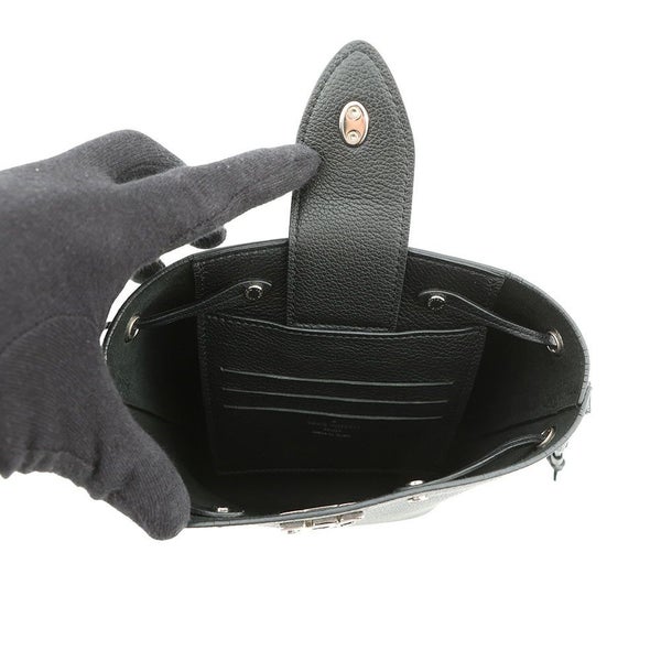 ルイヴィトン ショルダーバッグ カーフレザー ナノ ロックミー バケット M68709 LOUIS VUITTON ヴィトン バッグ 黒 ブラック